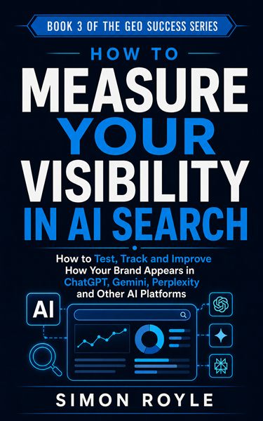 How to Measure Your Visibility in AI Search book cover by Simon Royle